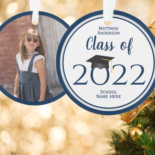 Classe de 2024 Photo de Graduation bleu marine mod