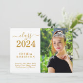 Classe de 2024 Photo Simple Graduation Faire-part (Debout devant)