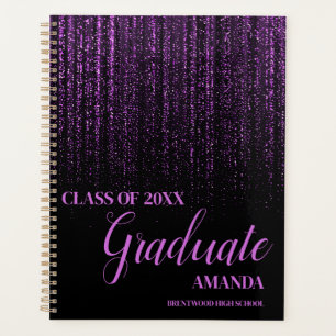 Classe De 2025 Black Purple Parties scintillant Gr