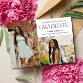 Classe de 2025 Deux Faire-part de graduation photo