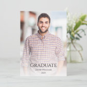 Classe de 2025 Faire-part de graduation photo mode (Debout devant)