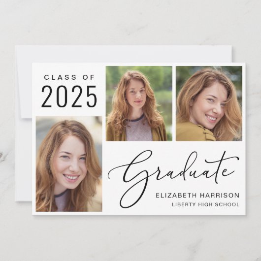 Classe de 2025 Faire-part d'obtention d'un diplôme (Devant)