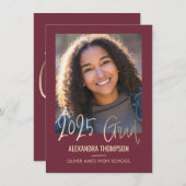 Classe de 2025 Faire-part et Invitation (Devant / Derrière)