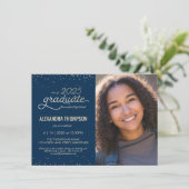 Classe de 2025 Graduation Invitation avec/ Photo (Debout devant)