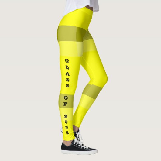 Classe de 2025 Leggings de bande jaune par Janz (Droite)