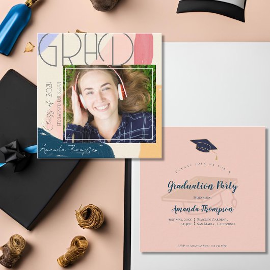 Classe de 2025 Mini Photo Graduation Invitation