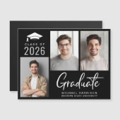 Classe de 2025 Photo Graduation Magnet Faire-part (Devant / Derrière)