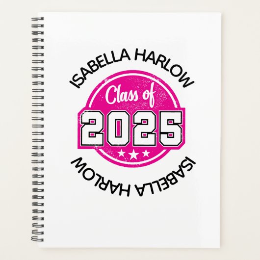 Classe de 2025 Pink Graduate Name (Devant)