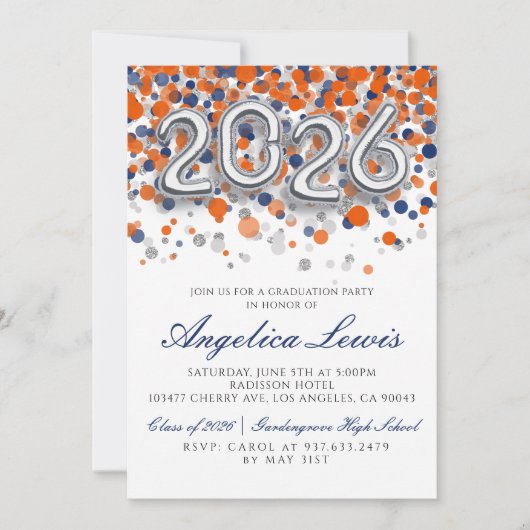 Classe de 2026 Graduation Party Invitation (Devant)