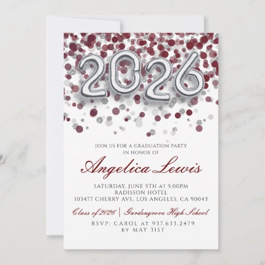 Classe de 2026 Graduation Party Invitation (Devant)