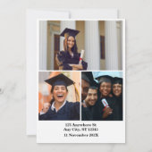 Classe de 2026 Modern Photo Graduation Invitation (Dos)