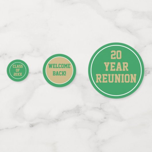 Classe de 20 ans Réunion table confetti (Derrière)