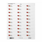 Classe de 20 ? ? Étiquette de adresse rouge (Feuille entière)