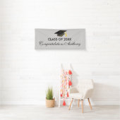 Classe de bannière grise d'obtention du diplôme du (En situation)