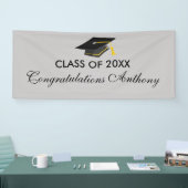 Classe de bannière grise d'obtention du diplôme du (Salon professionnel)