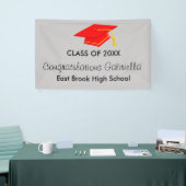 Classe de bannière rouge d'obtention du diplôme du (Salon professionnel)