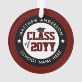 Classe de Burgundy Red Graduate 2023 (dos)