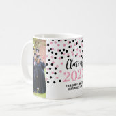 Classe de café rose noir de 2025 Mug (Devant gauche)
