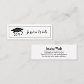 Classe de carte de nom de diplômes de 2019 Casquet (Devant / Derrière)