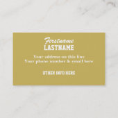 Classe de cartes de visite personnalisés année par (Dos)