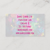 Classe de danse ou enseignant Carte de visite colo (Dos)