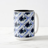 Classe de diplôme Casquette et diplôme Mug bleu (Devant droit)