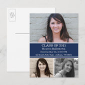 Classe De Diplôme De La Marine De Carte Postale In (Devant / Derrière)