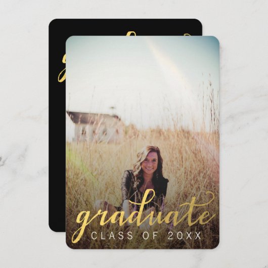 CLASSE DE DIPLÔME INVITATION PHOTO (Devant / Derrière)
