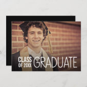 CLASSE DE DIPLÔME INVITATION PHOTO DU PARTI (Devant / Derrière)