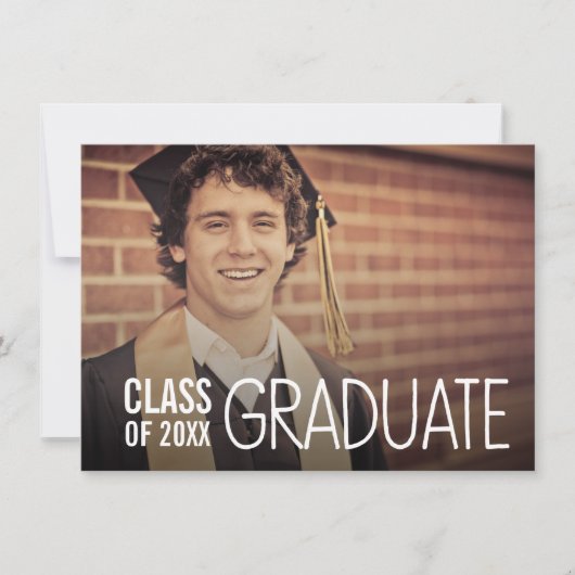 CLASSE DE DIPLÔME INVITATION PHOTO DU PARTI (Devant)