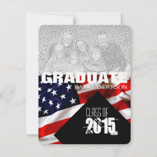 Classe de diplômes American Flag 2018 Invitation