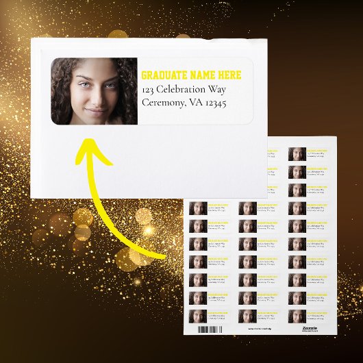 Classe de Étiquette de adresse photo senior 2024