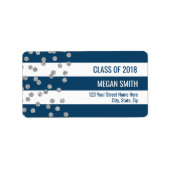Classe de Étiquette de adresse Silver Blue 2018 (Devant)