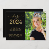 Classe de Faire-part de diplôme photo 2024 (Devant / Derrière)