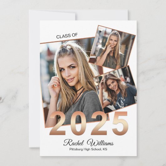 Classe de Faire-part de la fête des diplômés 2025 (Devant)