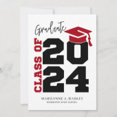 Classe de Faire-part simple de graduation 2024 (Devant)