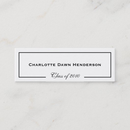 Classe de frontière de carte nominative de (Devant)