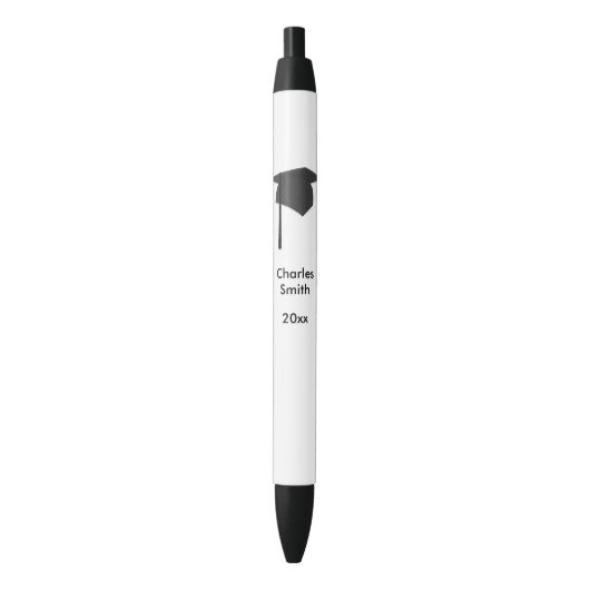 Classe de graduation personnalisée Stylos Noir (devant Vertical)