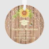 Classe de graduation rustique du tournesol floral (dos)