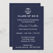 Classe De Invitation De Diplôme De 2018 (Minuit) (Devant / Derrière)