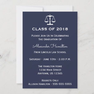 Classe De Invitation De Diplôme De 2018 (Minuit)