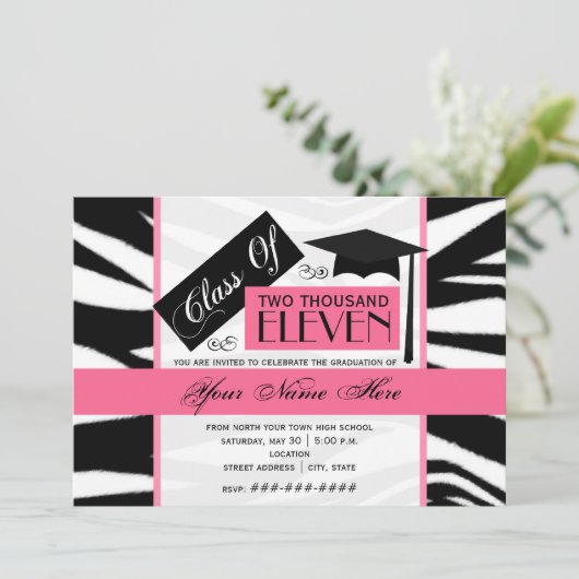 Classe de Invitation d'inscription Zebra Print & P (Debout devant)