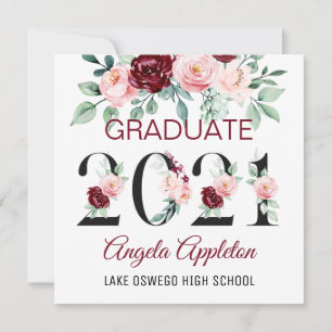 Classe de la carte d'aquarelle florale 2021