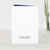 Classe de la marine bleu diplôme photo faire-part (Dos)