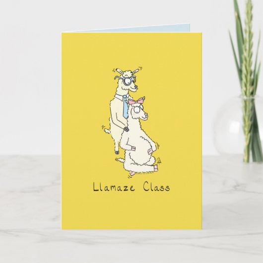 Classe de lamaze - Llamas amusantes à la carte de (Devant)