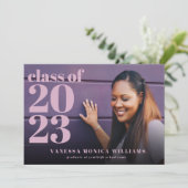 Classe de lavande 2022 Faire-part de graduation ph (Debout devant)