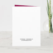 Classe de marron rouge graduation photo faire-part (Dos)