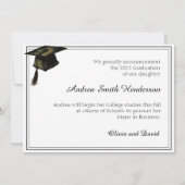 Classe de photo Faire-part d'études secondaires (Dos)