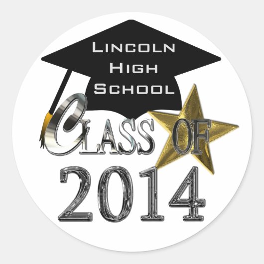 Classe De Sceau De Graduation 2014 / Stickers (Devant)
