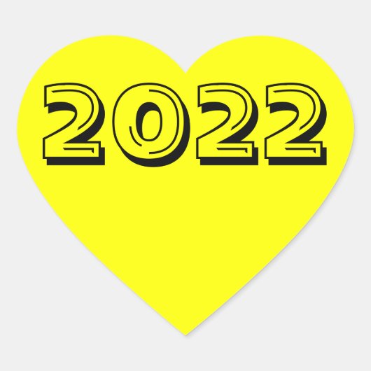 Classe de Sticker Coeur Jaune 2022 par Janz (Devant)